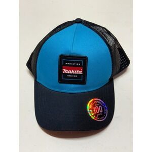 Makita Tools Trucker Hat Teal Blue Black Mesh Snapback Cap 100 Years Anniversary